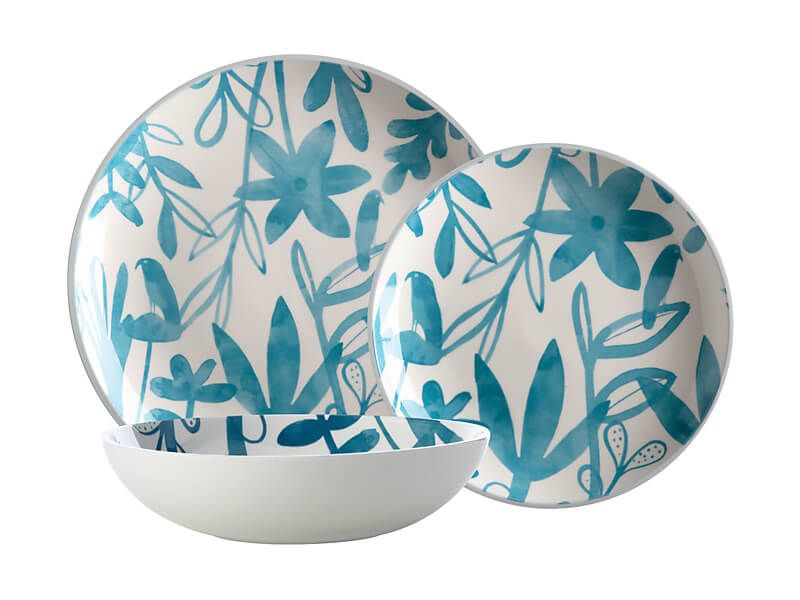 Ensemble de vaisselle collection Marc Martin Dusk Bleu 12 pièces