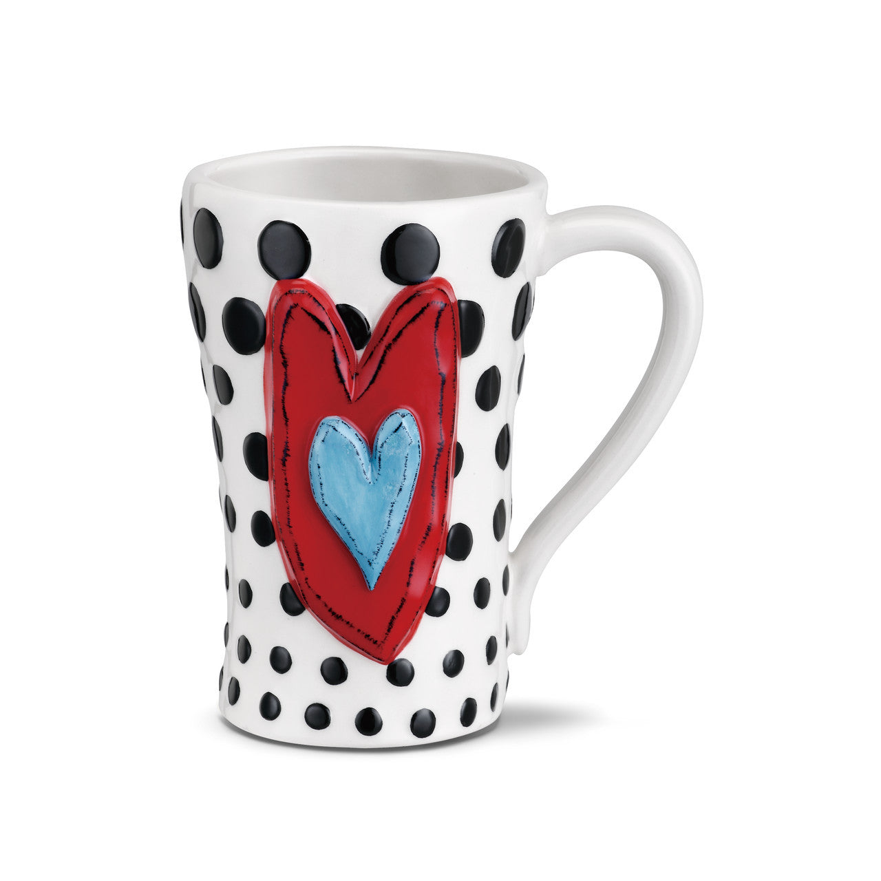 Tasse picotée Cœur rouge 15oz