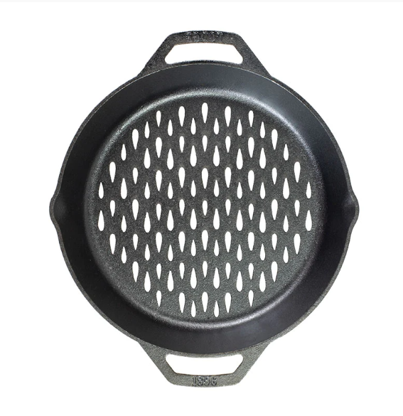 Plat de cuisson troué en fonte 30.5 cm