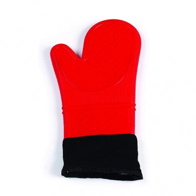 Red Silicone Oven Mitt 15in