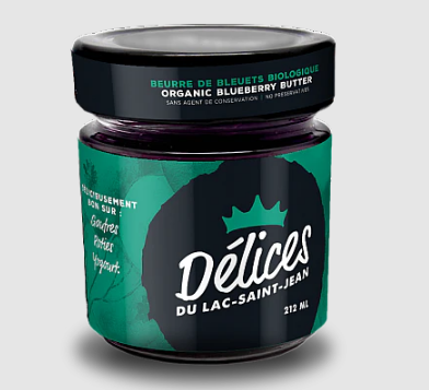 Beurre de bleuets sauvages 212ml - Délices du Lac St-Jean