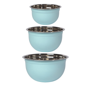 Ensemble de 3 bols à mélanger bleu poudre