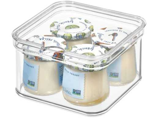 Rangement carré empilable en plastique