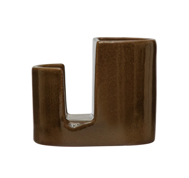 Récipient en grès avec porte-éponge