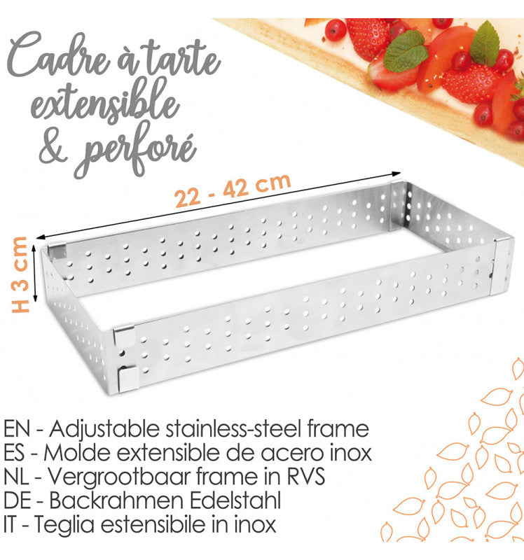 Expandable perforated tart pan