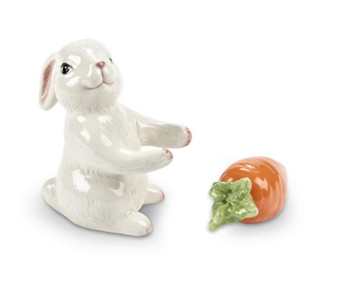 Ensemble de salière et poivrière Lapin & carotte