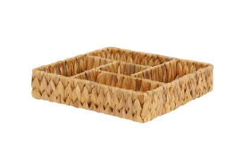 Plateau de service carré Palma Naturel 12 x 12 x 2 po