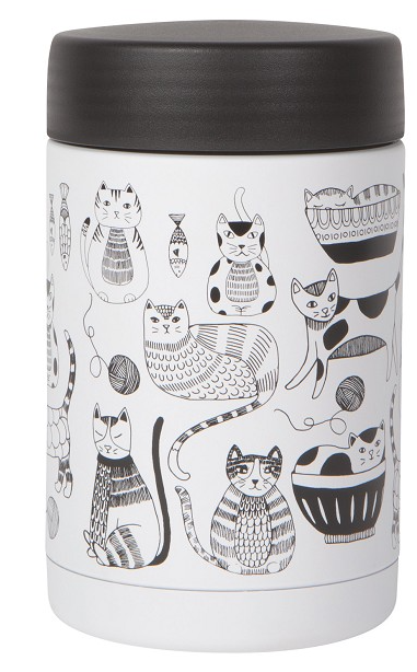 Thermos avec motif chat noir et blanc 500ml