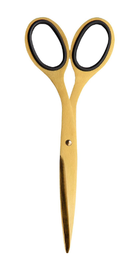 Ciseaux de cuisine en acier inoxydable fini or