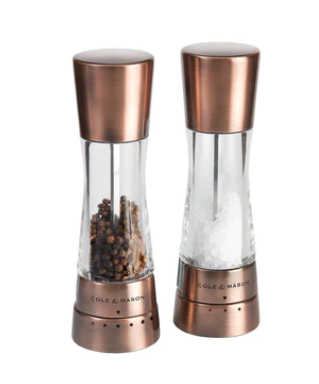 Salière et poivrière en cuivre - Cole & Mason