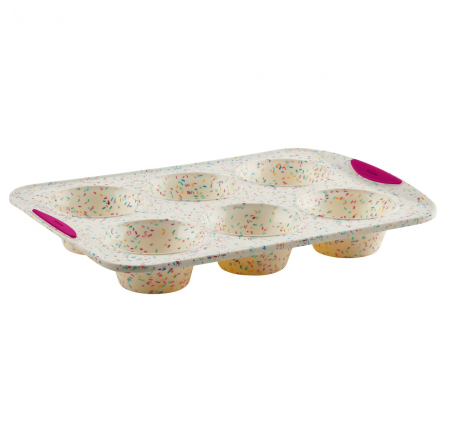 Moule 6 muffins en silicone confetti - Trudeau