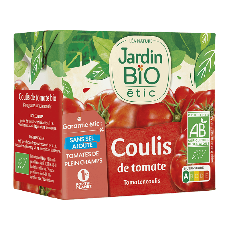 Coulis de tomate biologique sans sel 500 g