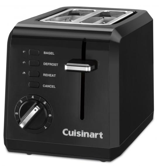 2 Slice Compact Black Toaster - Cuisinart