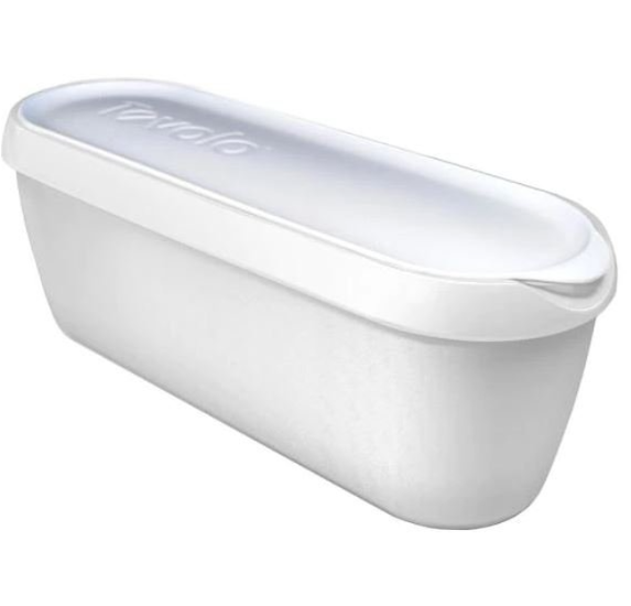 1.5 L White Ice Cream Pot