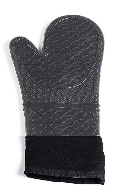 Mitaine de four grise en silicone 15po