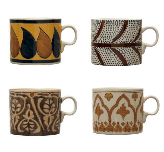 16oz Hand Painted Mugs Assorted Designs