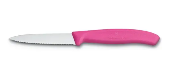 Couteau d'office avec lame dentelée Rose 8cm - Victorinox