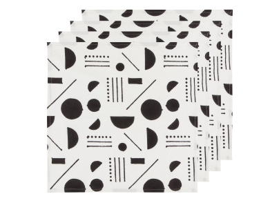 Ensemble de 4 serviettes de table Domino