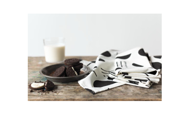 Ensemble de 4 serviettes de table Domino