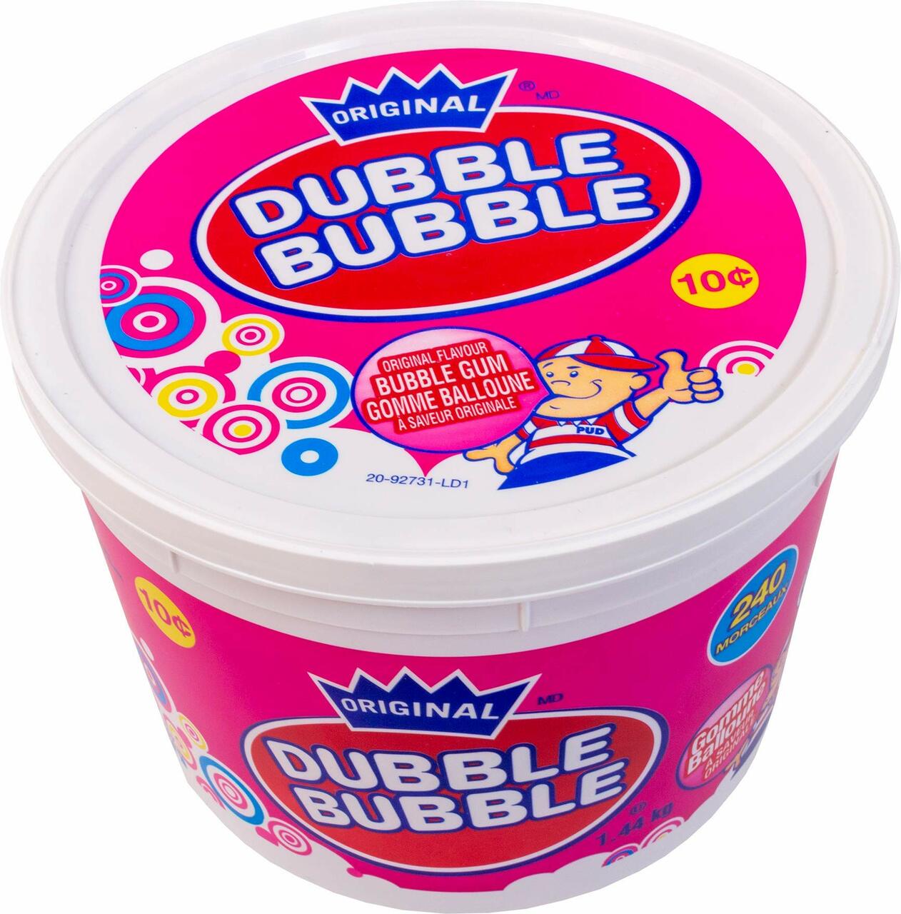 Bucket of Dubble bubble gum 240 units