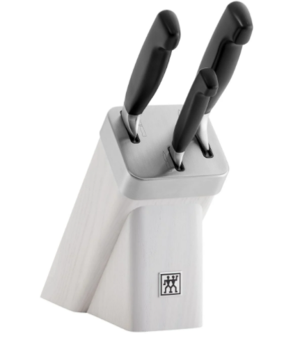 Bloc à couteaux 4 pièces avec technologie d'auto-affûtage