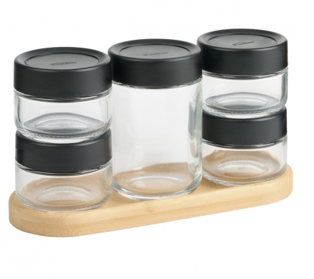 Ensemble de 5 contenants à épices avec support - Trudeau