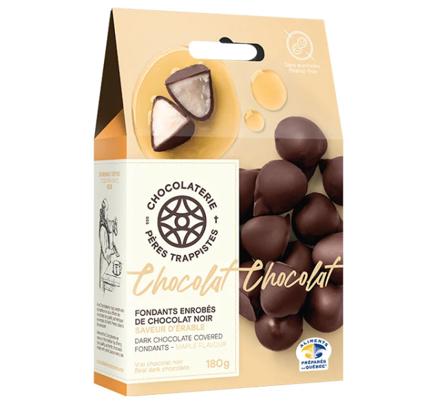 Maple flavored fondants coated in dark chocolate 180g 