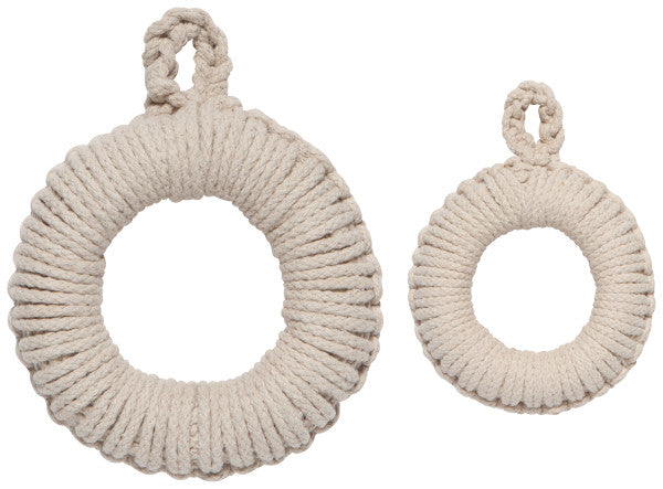 Ensemble de 2 sous-plat en laine Beige