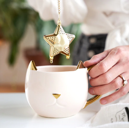 Infuseur à thé forme d'étoile Or