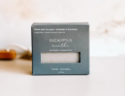 Eucalyptus and Mint Body Soap Bar 115g - Marée Chandelles
