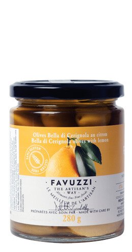 Bella olives with lemon 280g - Favuzzi