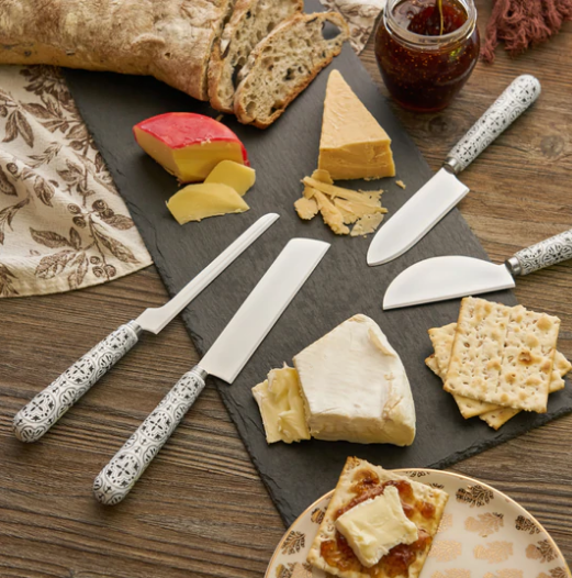 Ensemble de 4 couteaux à fromage Tiles
