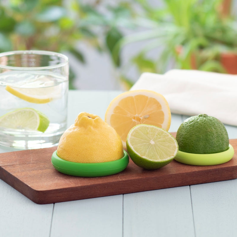 Ensemble de 2 couvercles en silicone réutilisable pour agrumes