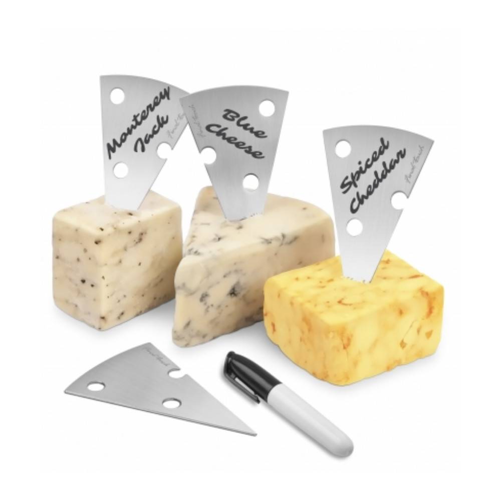 Ensemble de 4 marqueurs à fromage avec feutre