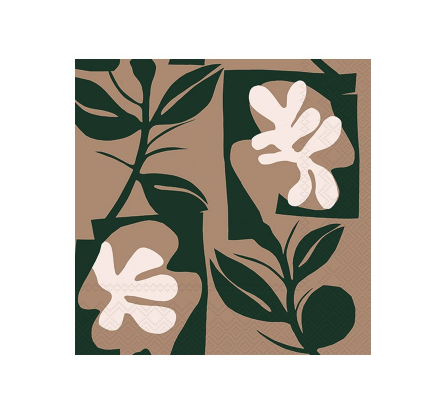 Ensemble de 20 serviettes de table en papier Feuilles