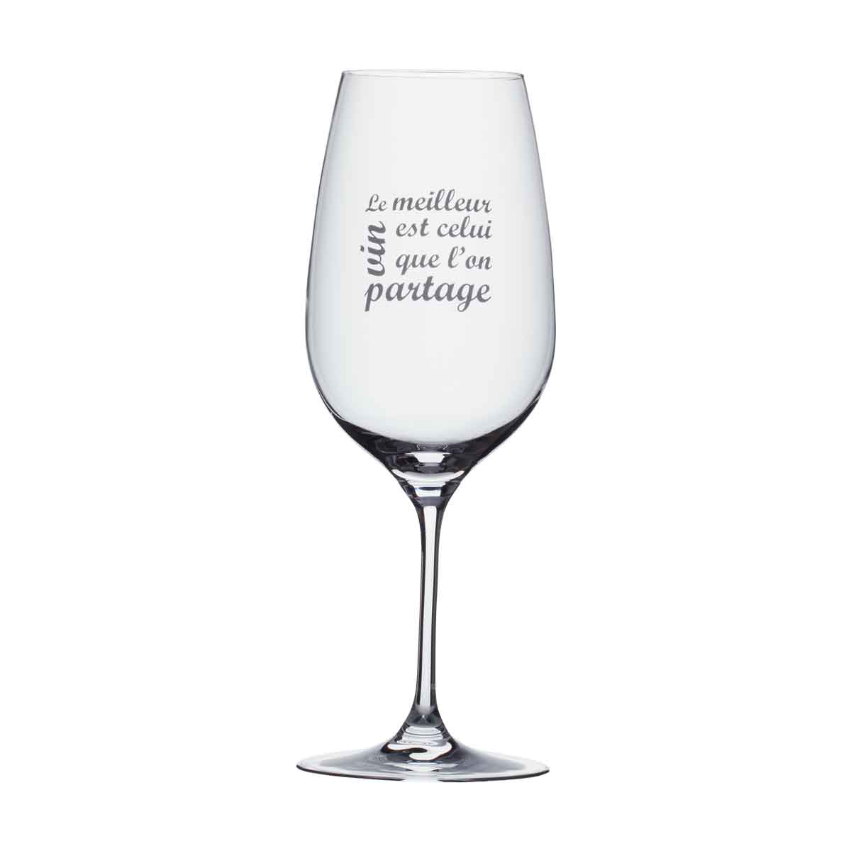 Coupe à vin "Le meilleur vin est celui que l'on partage" 19oz