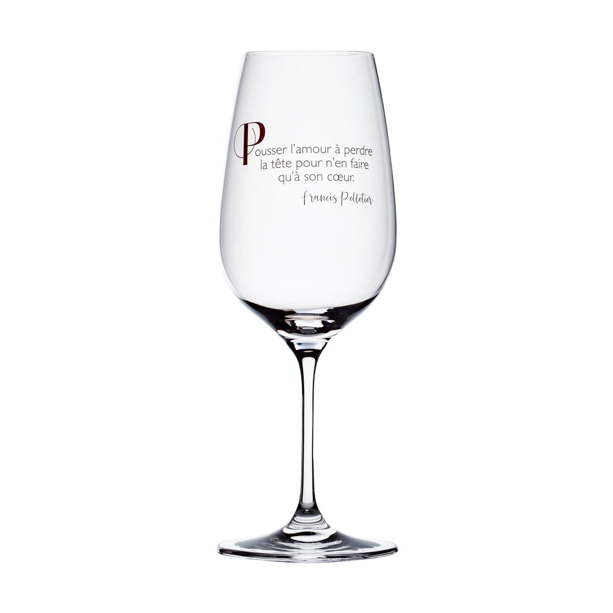 Coupe à vin "Pousser l'amour à perdre la tête ... " 19oz