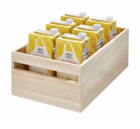 Interdesign 10 x 15 x 6.25 in Wooden Storage with Handles