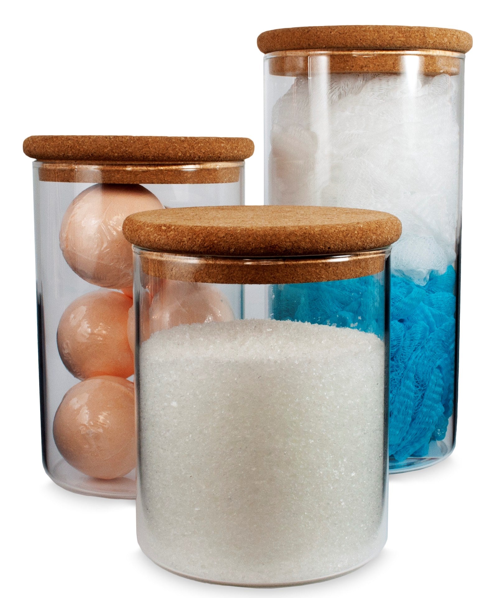 Pot en verre avec couvercle en liège