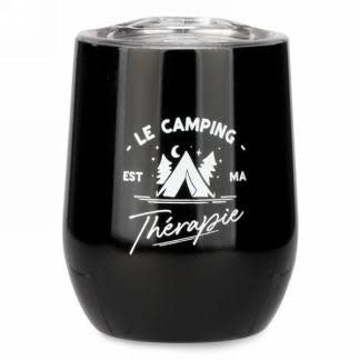 "Camping is my therapy" insulated tumbler