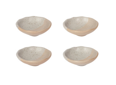 Ensemble de 4 petits bols en grès Gris