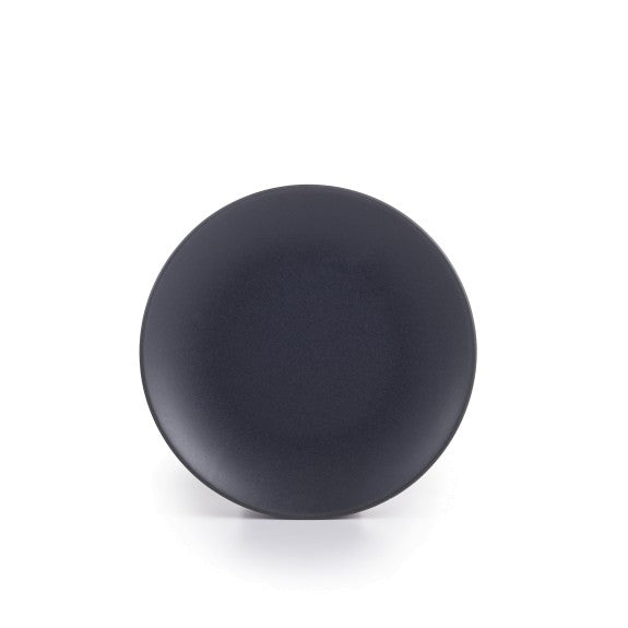 Assiette à salade en céramique noire Granito 21cm