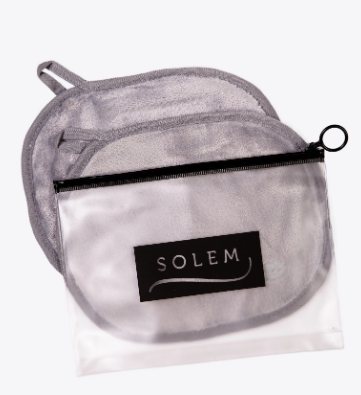Ensemble de 2 lingettes démaquillantes Gris - Solem