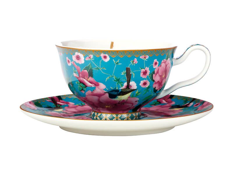 Tasse avec soucoupe Silk road Aqua 200ml