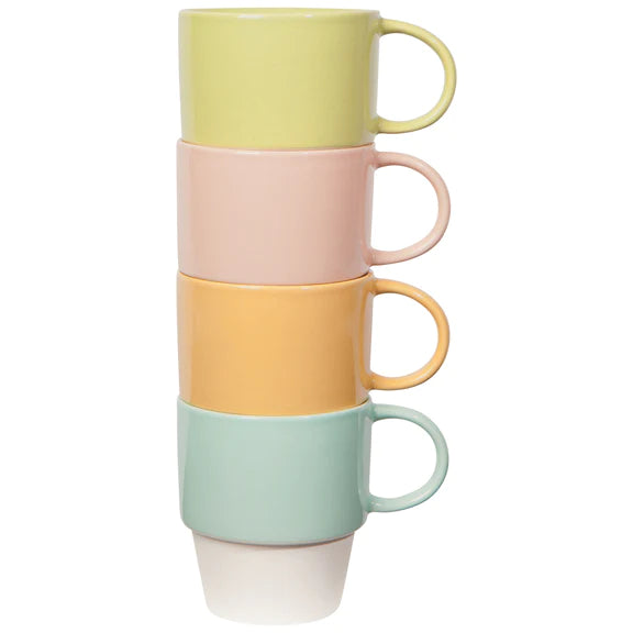 Ensemble de 4 tasses empilables Flora