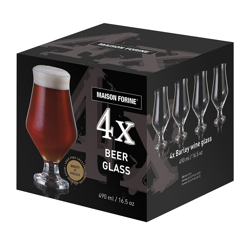 Ensemble de 4 verres à bière Barley
