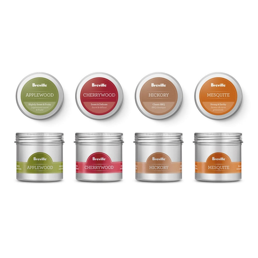 Ensemble de 4 pots de copeaux de bois Smoking Gun - Breville