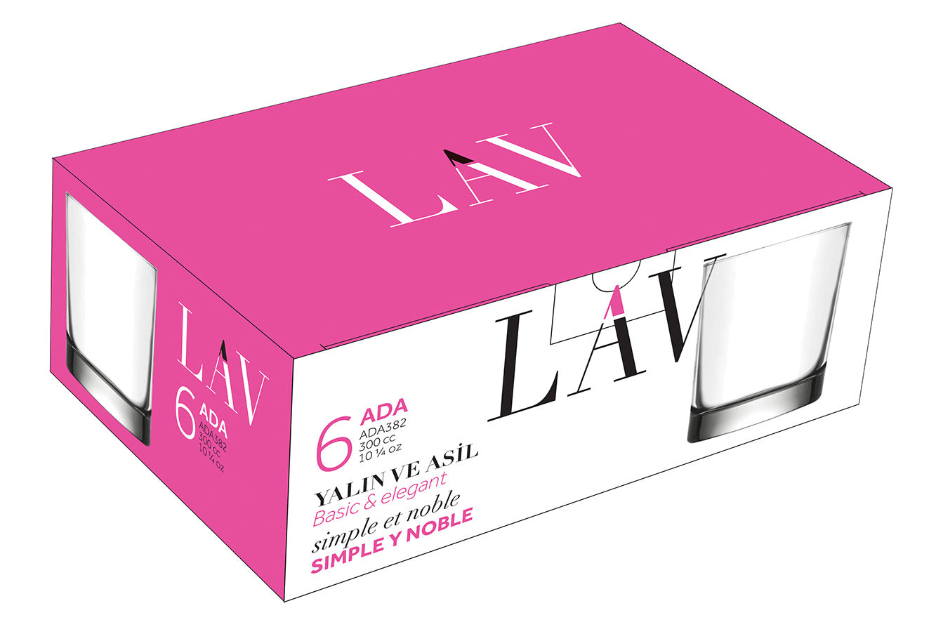 Ensemble de 6 verres à whisky 305ml