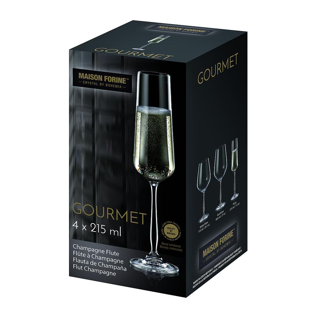 Ensemble de 4 coupes à champagne 215 ml