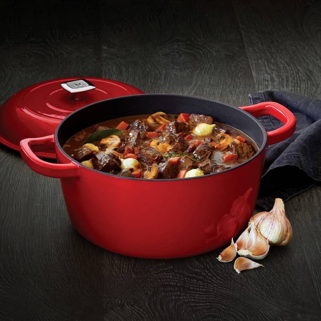 Cocotte en fonte émaillée Rouge 4.7L - Ricardo